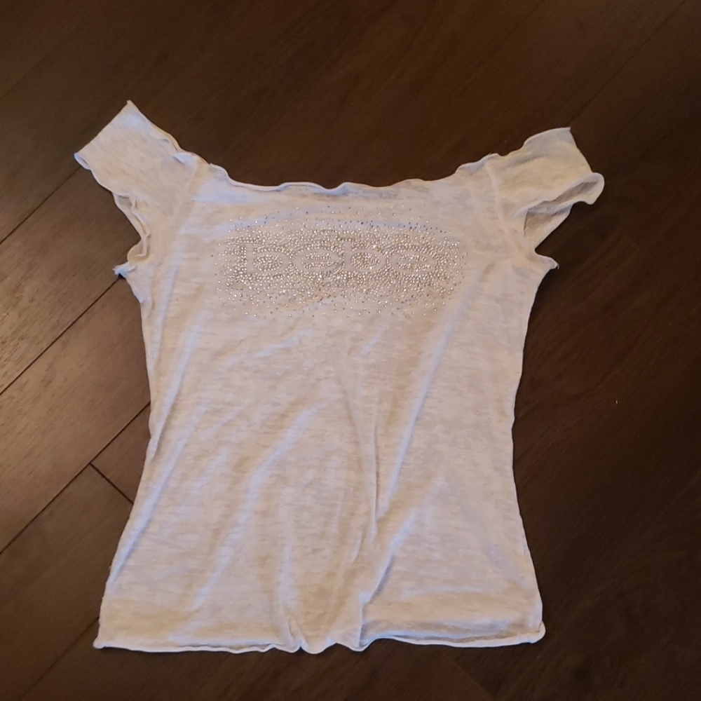bebe summer open shoulder top